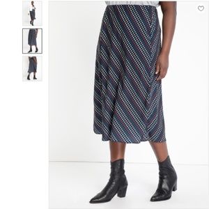 NWT - ELOQUII Printed Dot Midi Skirt